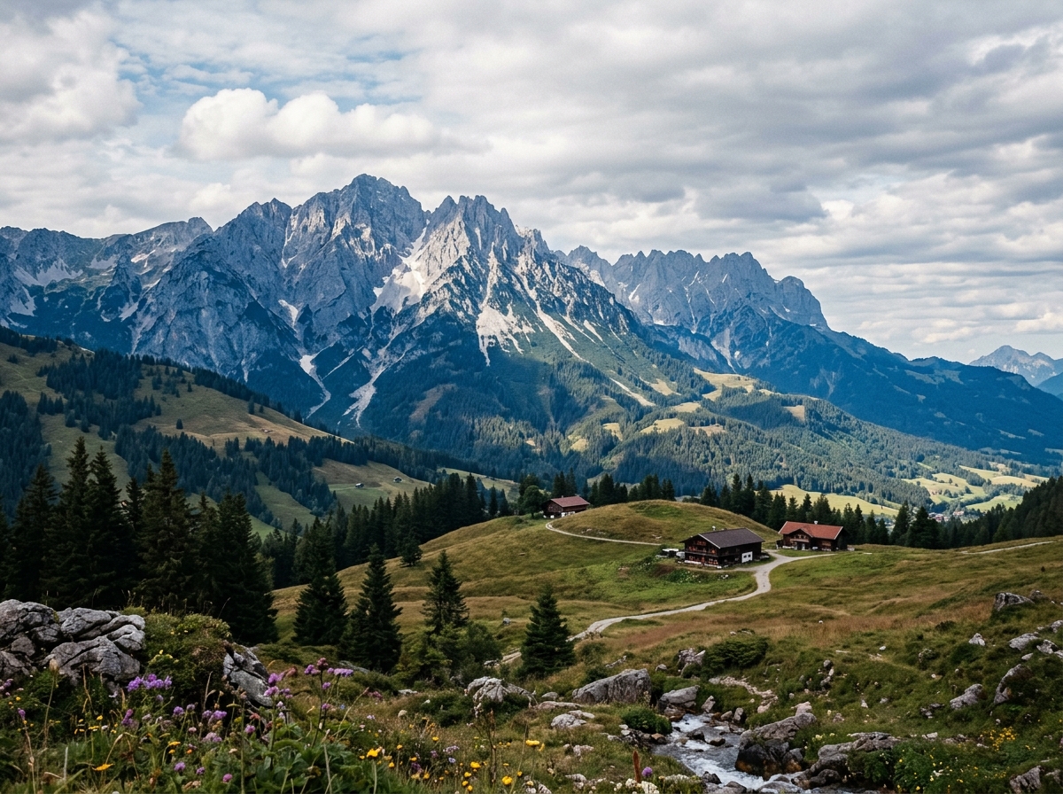 Bavarian Alps scenic mountain view in Germany